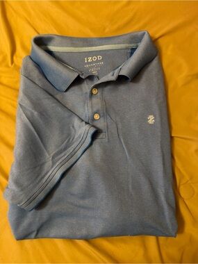 Izod Men's Light Blue Pique Polo